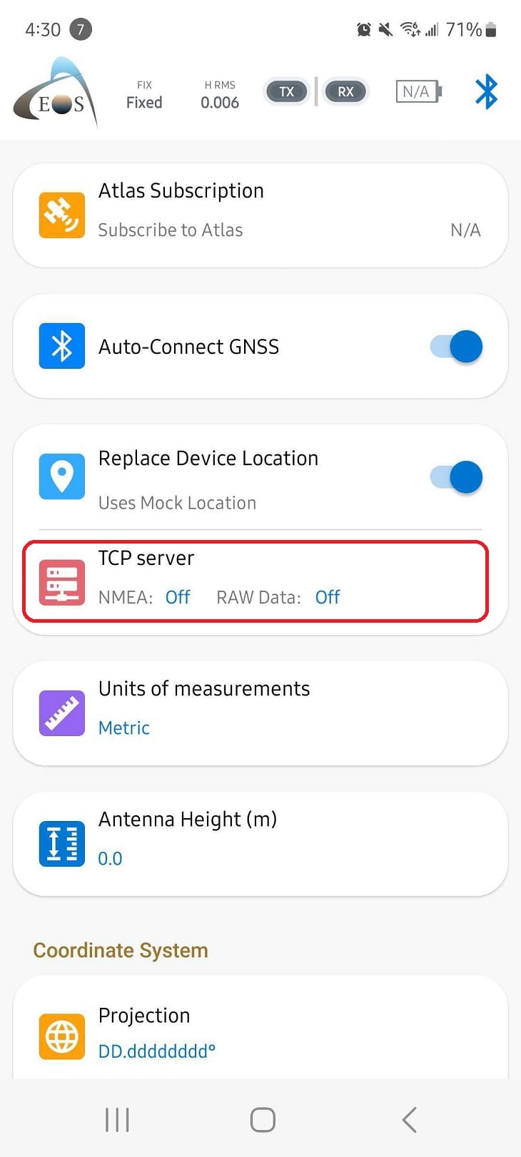 Eos Tools Pro Android Settings