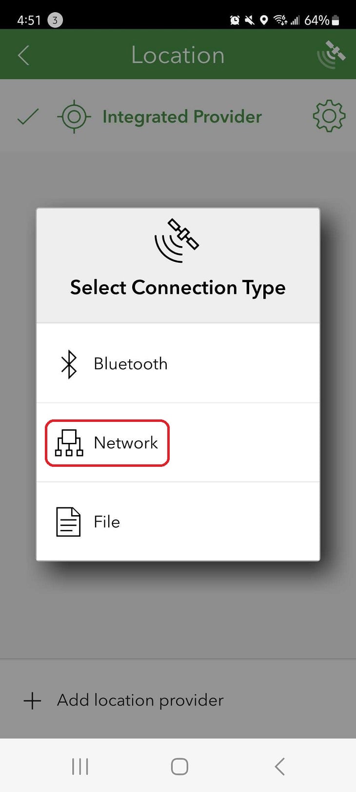 ArcGIS Survey123 Select Connection Type