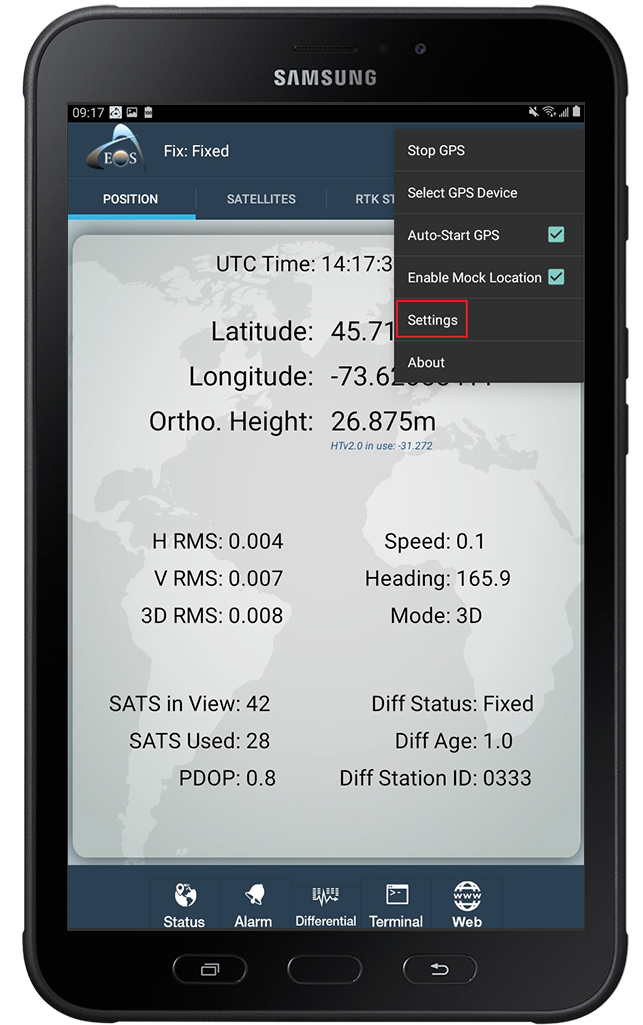 Android screenshot of TCPIP ArcGIS Apps