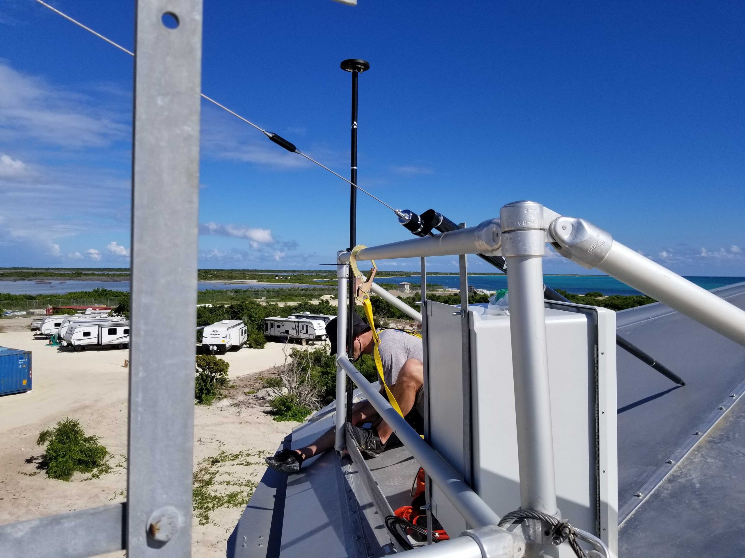 Arrow Gold GNSS receiver: Arrow Gold mobile base station on remote island