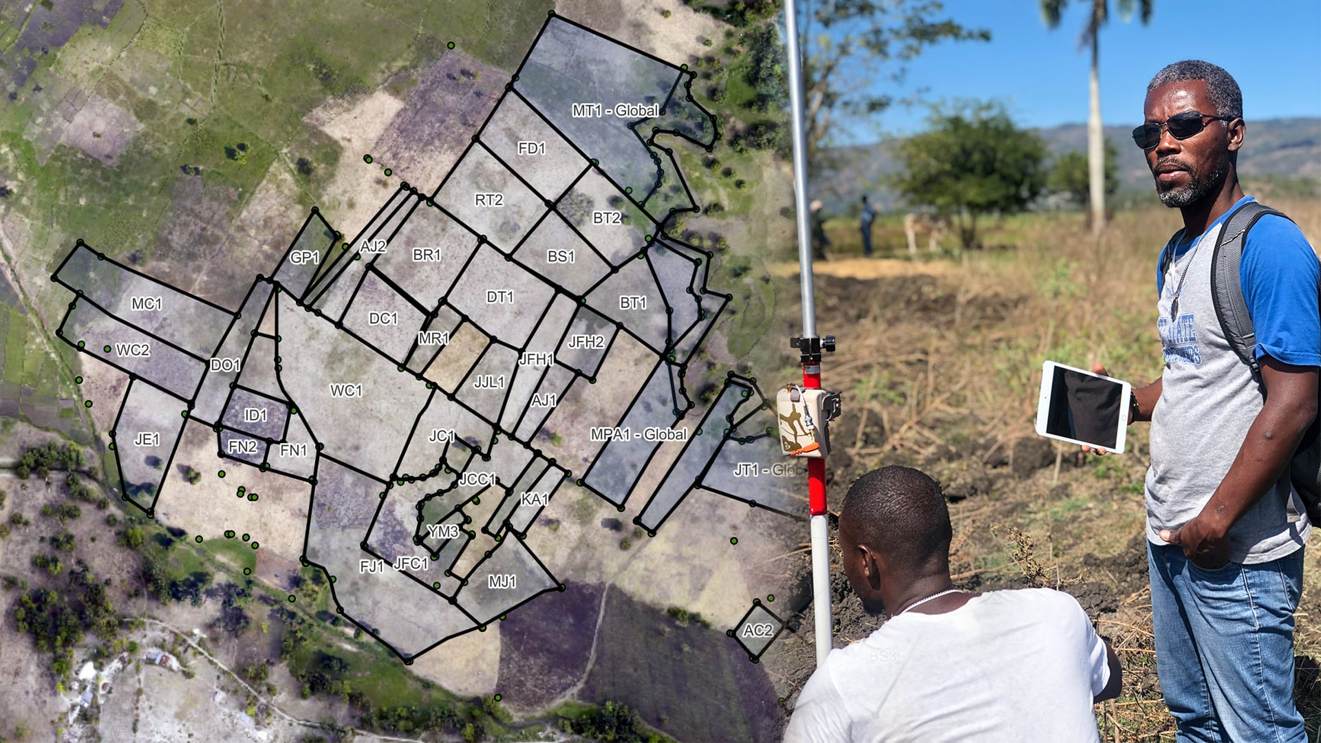 ADF Haiti Using Eos Arrow Gold for Agricultural Land Boundaries Map Collage