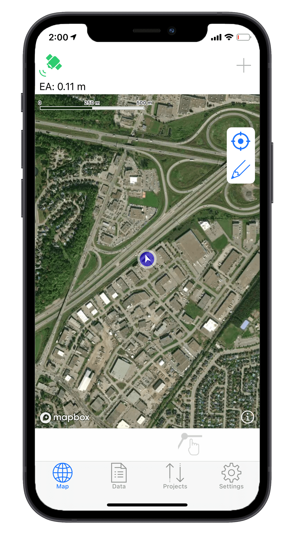 Eos Arrow Partner CartoPac Screenshot GNSS GIS GPS data collection