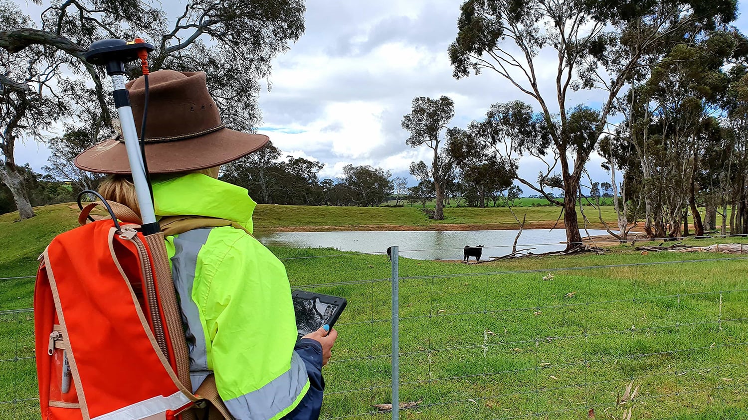 In the Field Eos Arrow 100 GNSS Receiver Australia Cultural Heritage Management