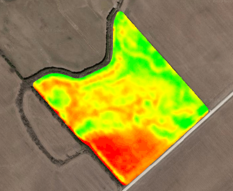 Experts at Veritas analyze the NDVI maps, identify the similar soils, and create regions in the fields called “zones.”
