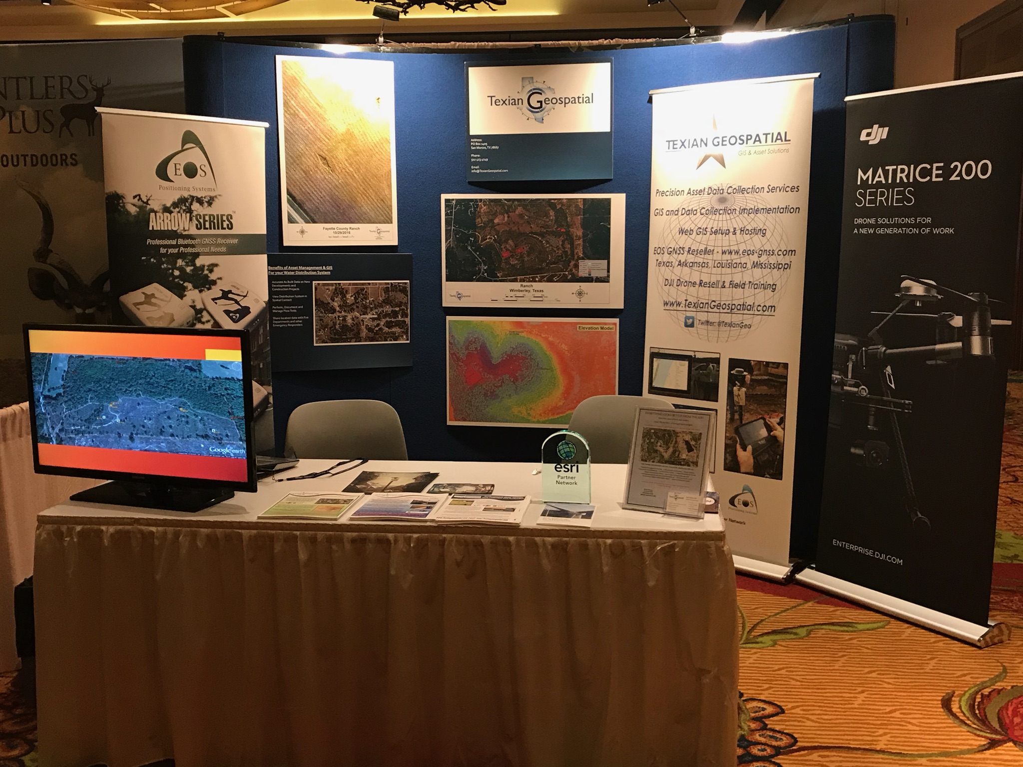 How to Find Eos at TWA Wildlife 2019 in San Antonio from July 11-14; Texas Wildlife Association; Texian Geospatial booth at the 2018 TWA