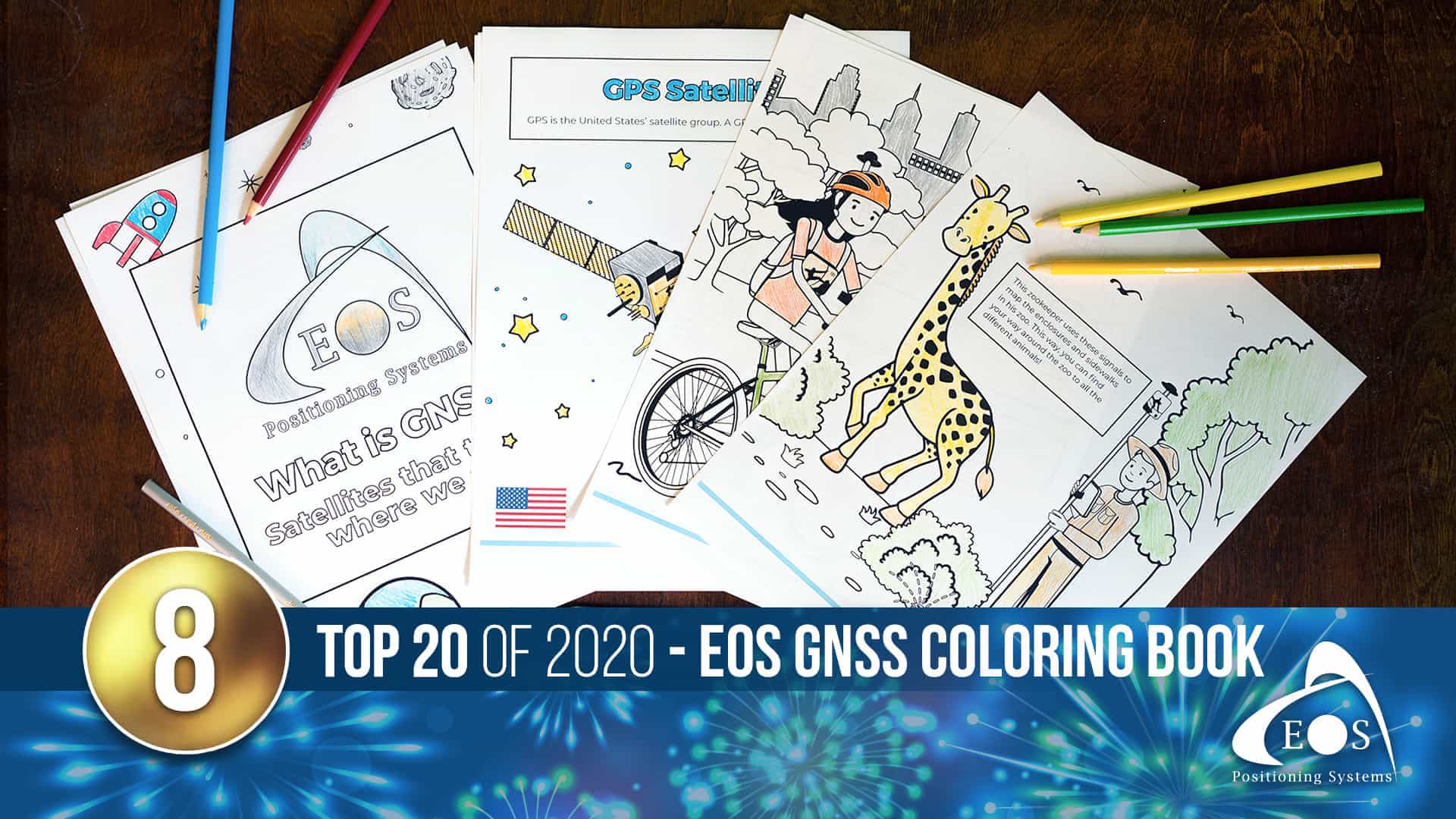 Eos Positioning Systems blog top articles of 2020: GNSS Coloring book