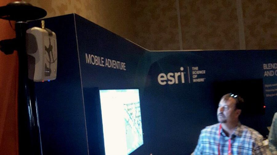 Jeff Shaner presenting at 2018 Esri Water Conference with Arrow Gold GNSS