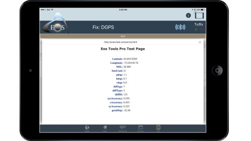 How to Run an HTML5 App in Eos Tools Pro to Access GNSS Metadata - Eos