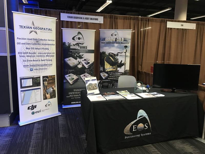 Eos Rural Water Conference Texas booth 2019-04-01 Eos Positioning Systems booth GPS GNSS ArcGIS Esri Apps mobile mapping accuracy bluetooth receiver