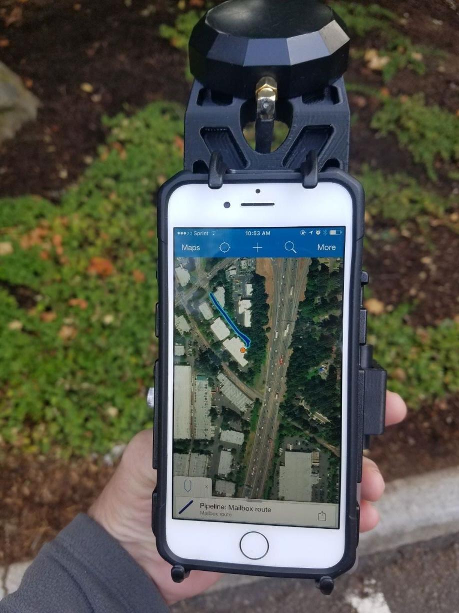 Learn more about Arrow handheld gps receivers - Eos handheld bracket running pipeline route in Esri ArcGIS Collector