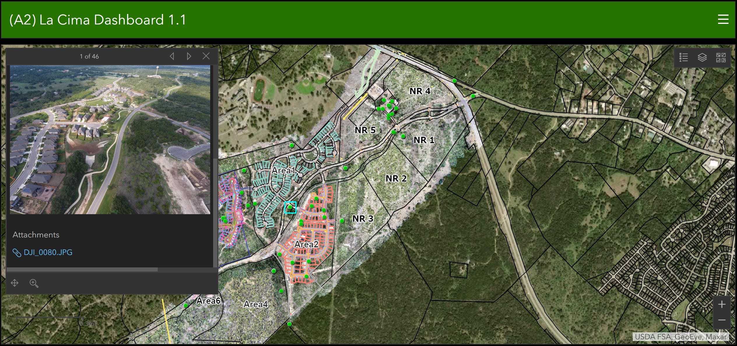 LaCima ArcGIS Operations Dashboard