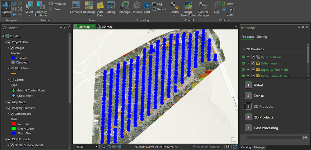 La Cima ArcGIS Drone2Map Data captured by drone is processed in Esri's ArcGIS Drone2Map software.