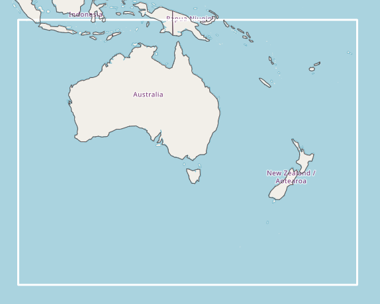 SBAS map for SouthPAN in Australia New Zealand