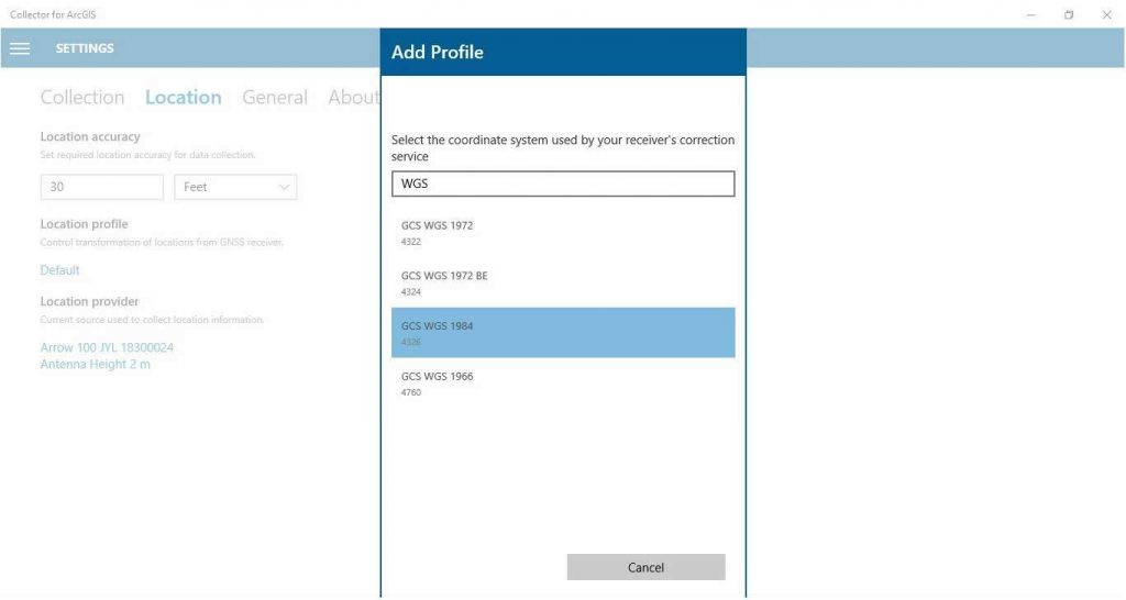 Arcgis Collector Configure App With Arrow Gnss On Windows 10 Eos