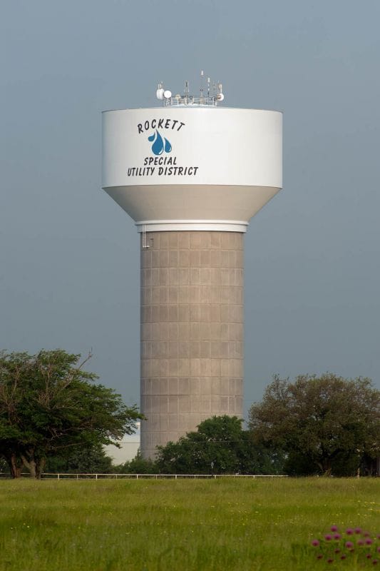 Rockett SUD utility district water tower