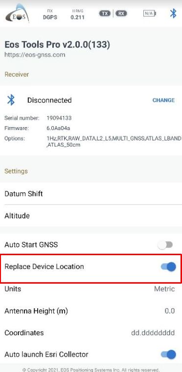 Mock Location Android Eos Tools Pro - Settings Menu_ReplaceDeviceLocation screenshot