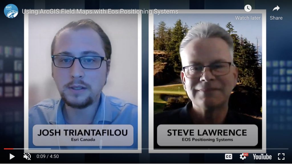 Esri Canada interview with Eos Positioning Systems Steve Lawrence Josh Triantafilou