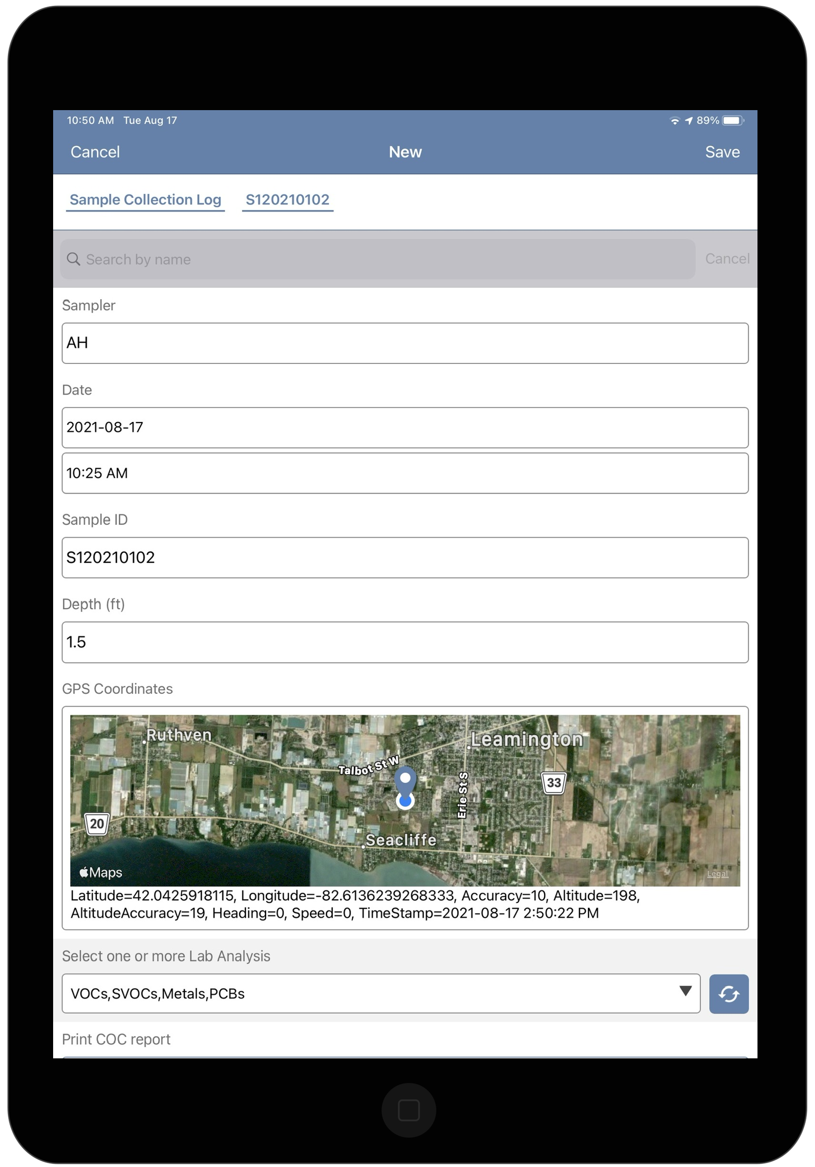 Collect and Arrow GPS Image on Device