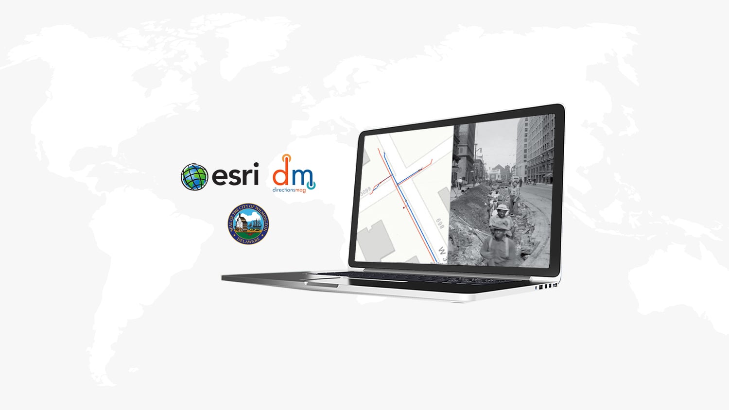 Directions Magazine webinar Eos Positioning Systems, Esri, ArcGIS Field Maps, Jean-Yves Lauture, Yousre Odeh, Jeff Shaner, City of Wilmington