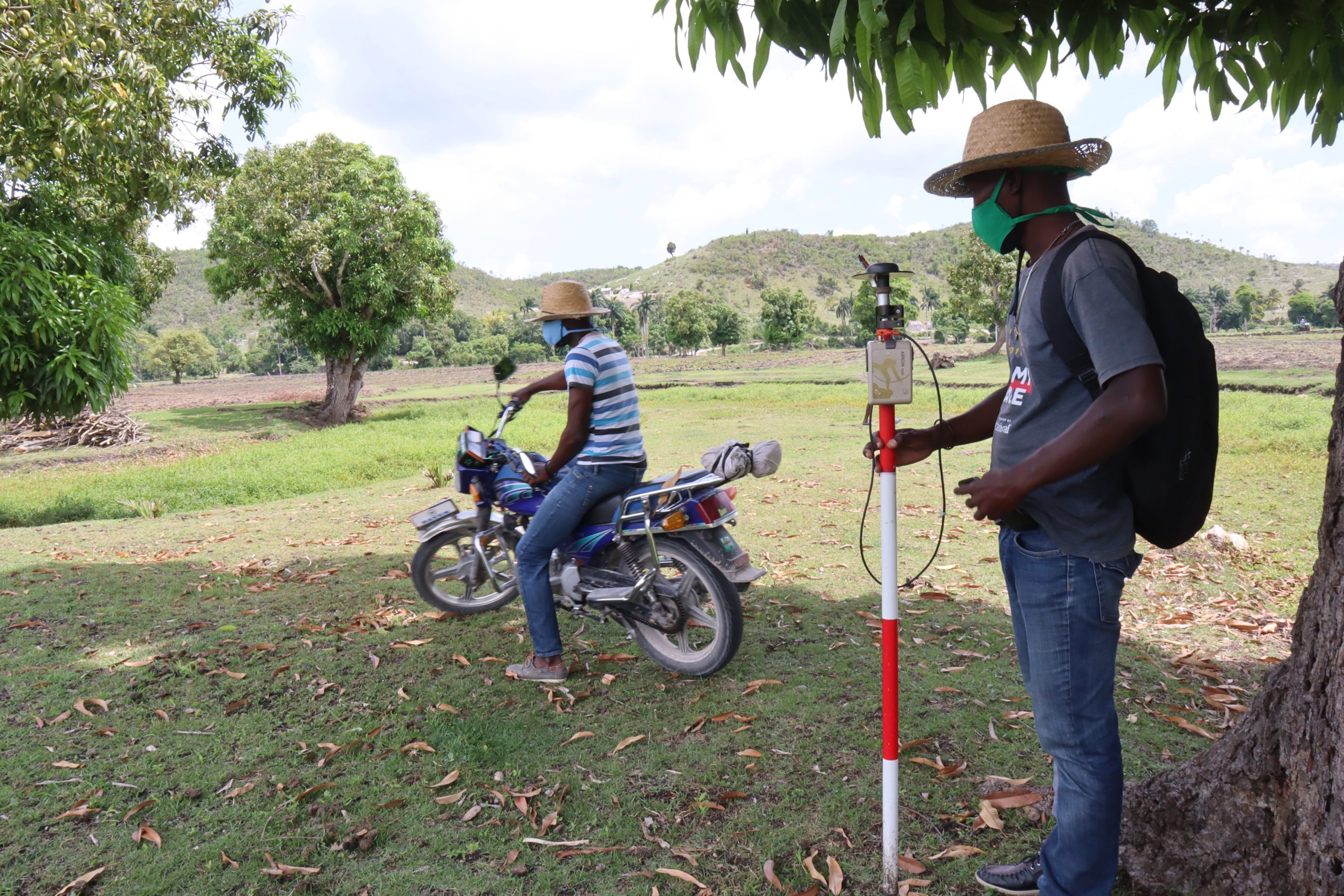 ADF Haiti Data Collection with Eos Arrow Gold GNSS Receiver and ArcGIS Field Maps on a Motorcycle