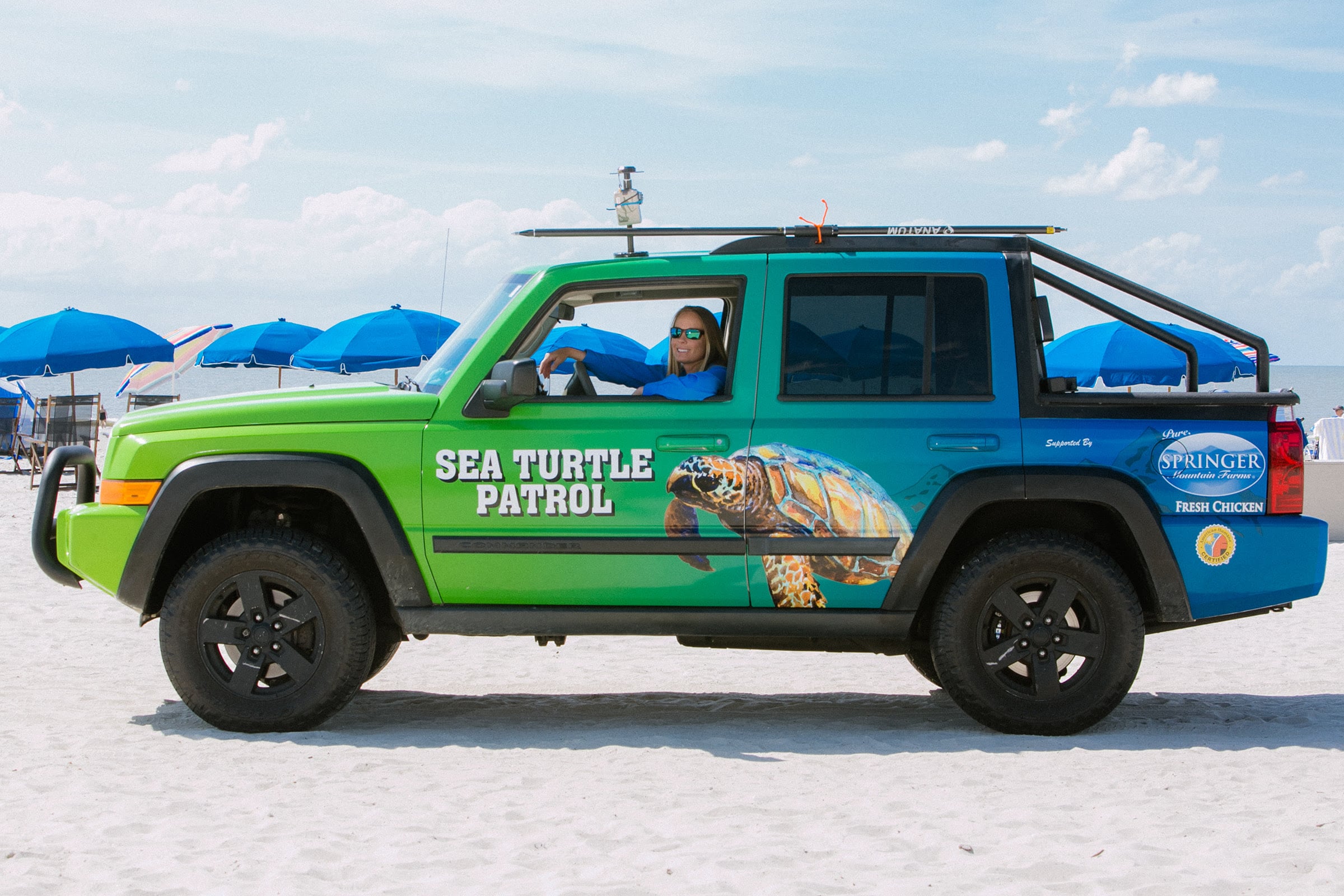 Customer Spotlight Amber Kuehn Drives Sea Turtle Patrol Hilton Head Island Vehicle with Eos Arrow Gold GNSS Receiver Mounted to Roof