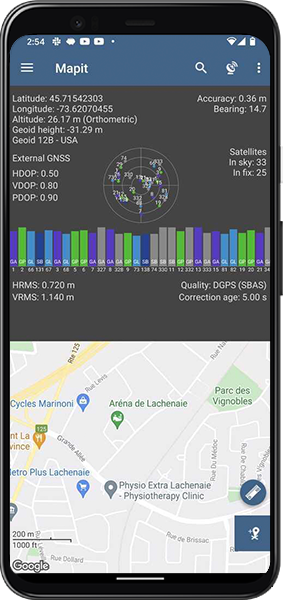 Mapit Spatial Data GNSS Data Collection Screenshot