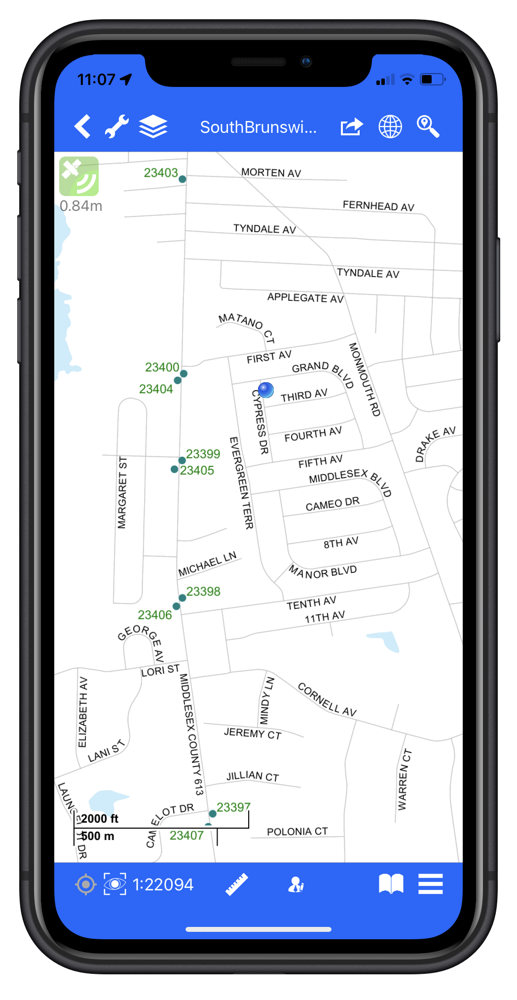Eos Arrow GNSS Partner App - FieldMap Pro by Maptext, GIS / GPS Data Collection Screenshot