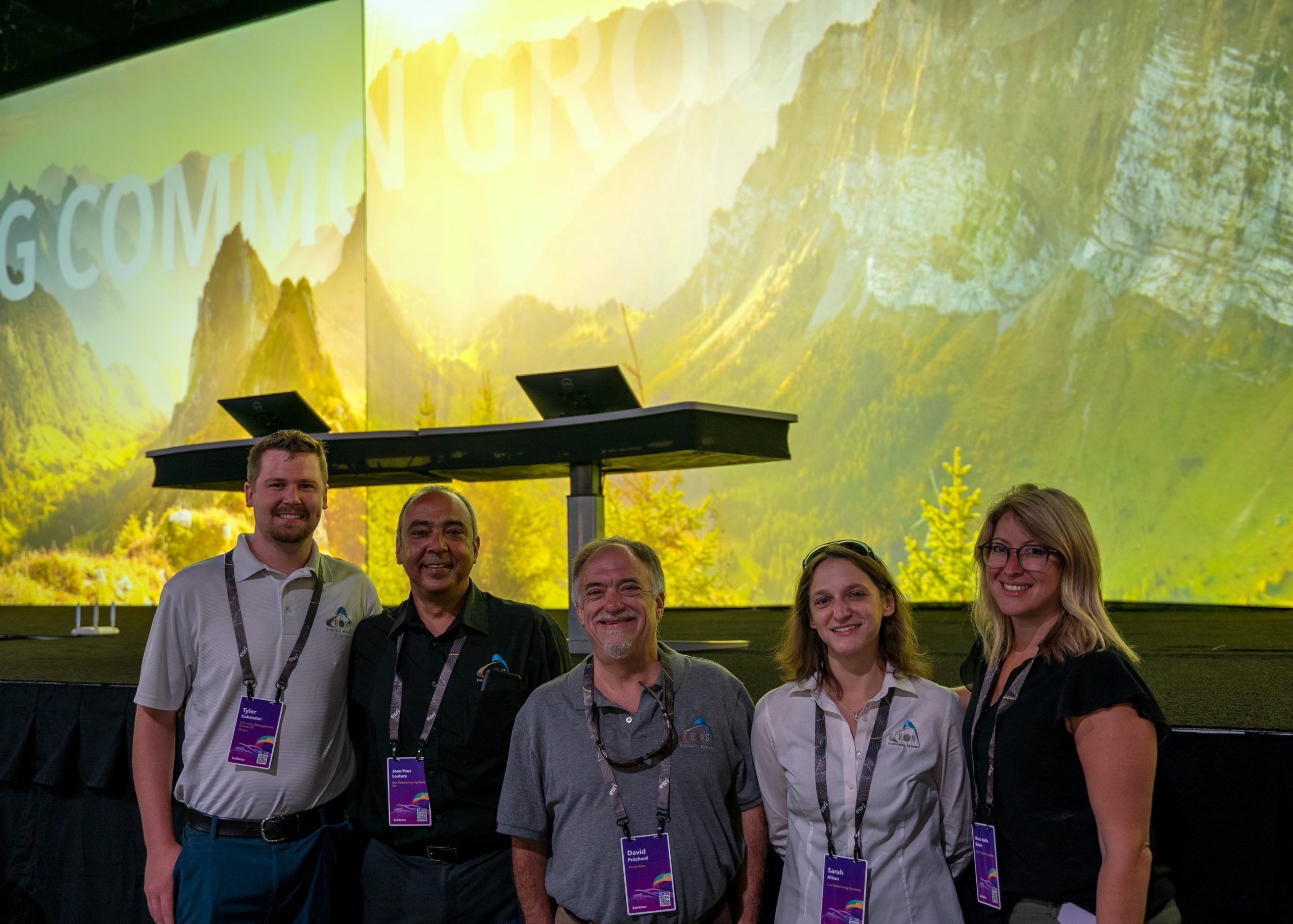 Eos Positioning Systems Team Poses at the Esri UC Plenary