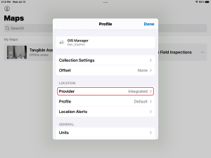 Configuring Location Profiles in ArcGIS® Field Maps for iOS® | Eos