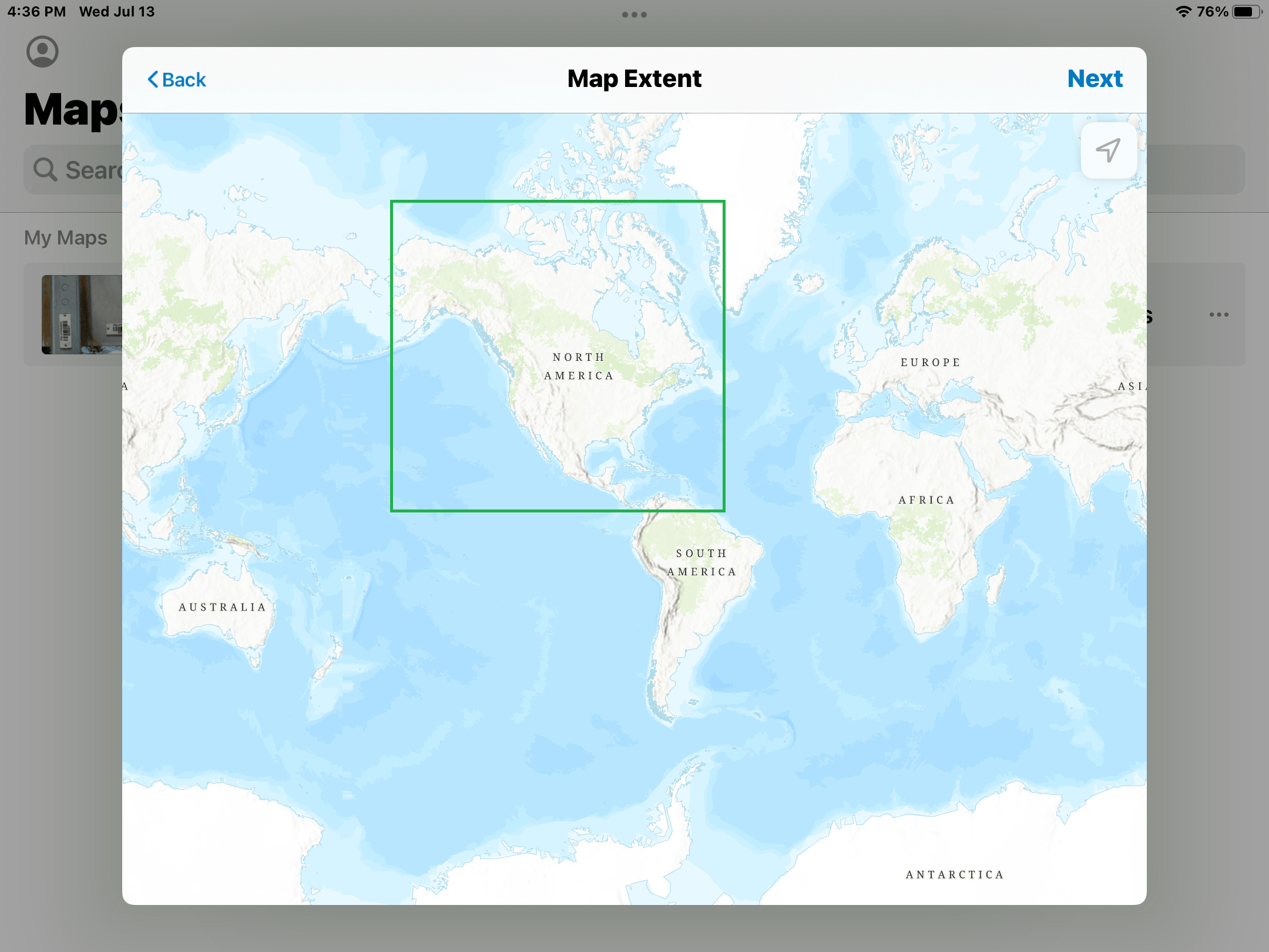 Field Maps RTK Map Extent