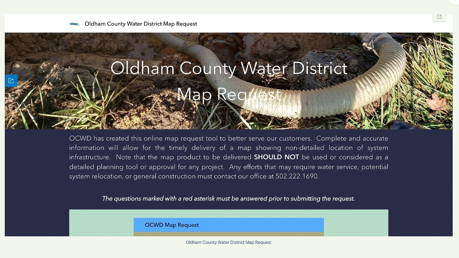 NRWA Eos Webinar: Oldham County Water District Map Request