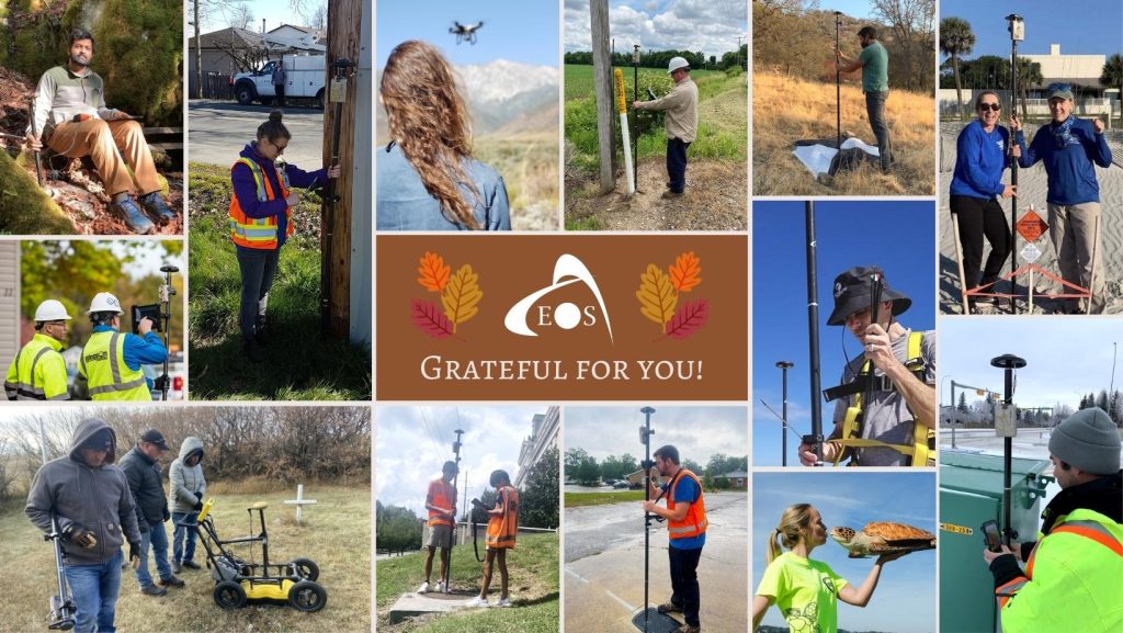 Happy Thanksgiving from Eos Positioning Systems - GNSS customers we are thankful for