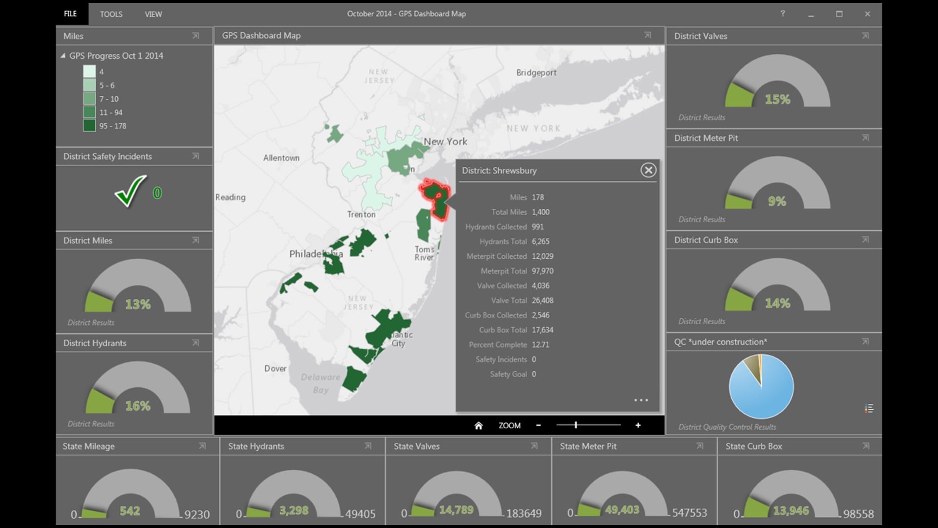 American Water Esri UC Presentation: Visualizing Data in ArcGIS Dashboards with a GPS Map