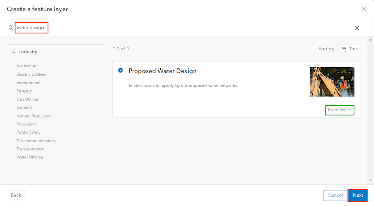 ArcGIS Online Proposed Water Design Template