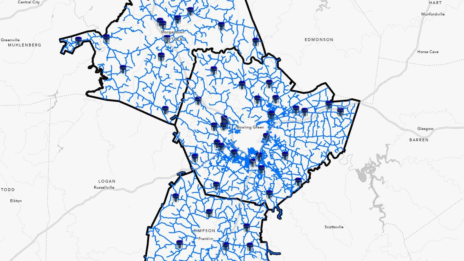 Warren County Water Map Feature Image