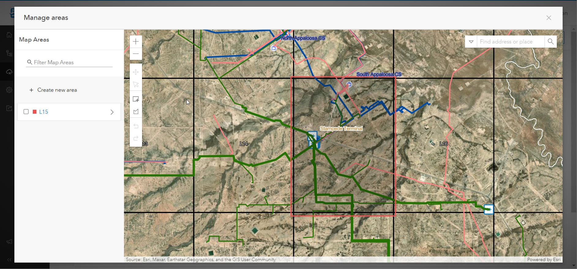 Completed, packaged offline map grid, ArcGIS Pro