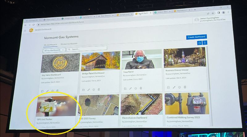 2023 Esri IMGIS Vermont Gas Systems VGS plenary presentation with Arrow Gold GNSS