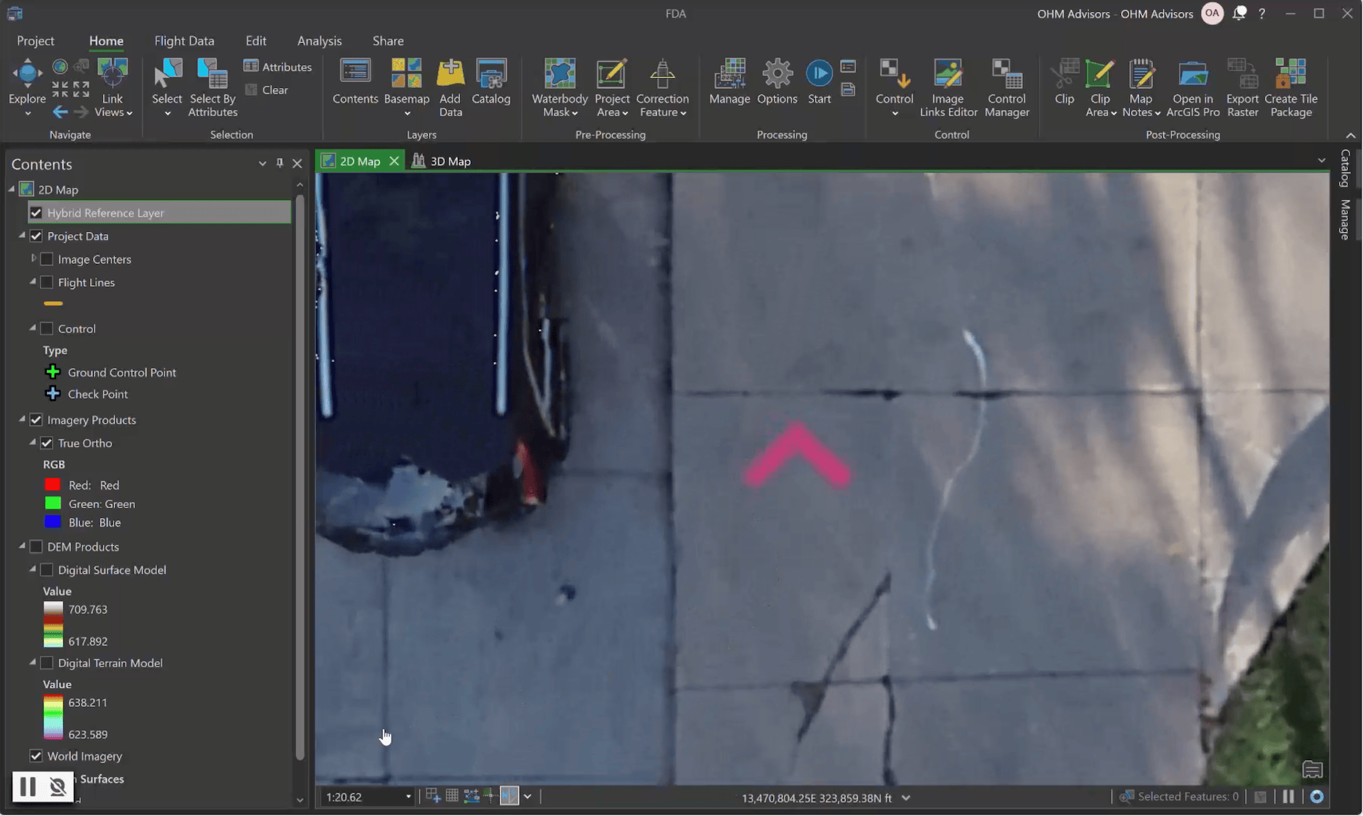 GIS Pathways Display Ground Control Points in ArcGIS Drone2Map for OrthoPhotos