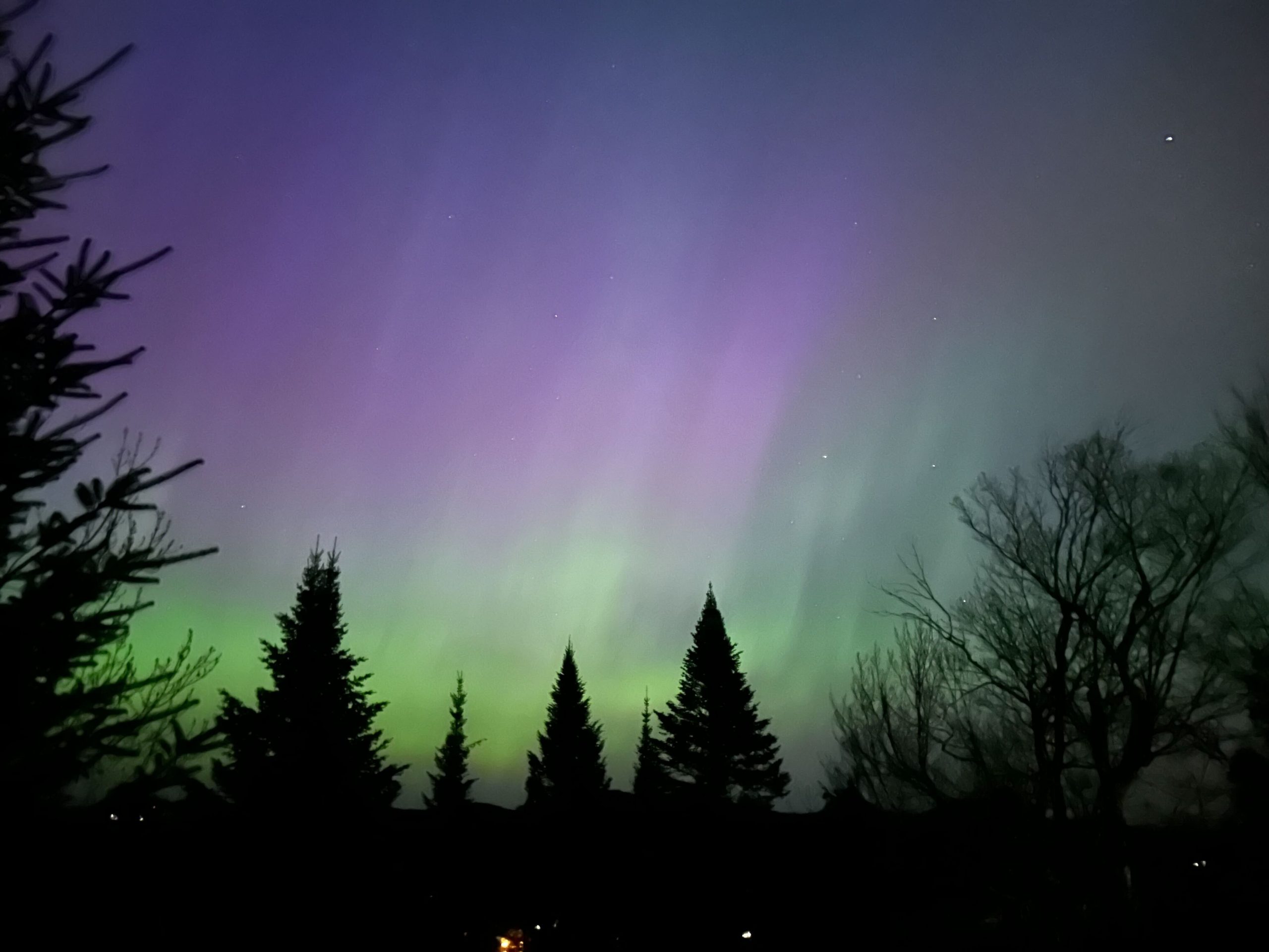 May 2024 aurora borealis captured by Stefanie Precourt outside Montreal, Quebec, Canada
