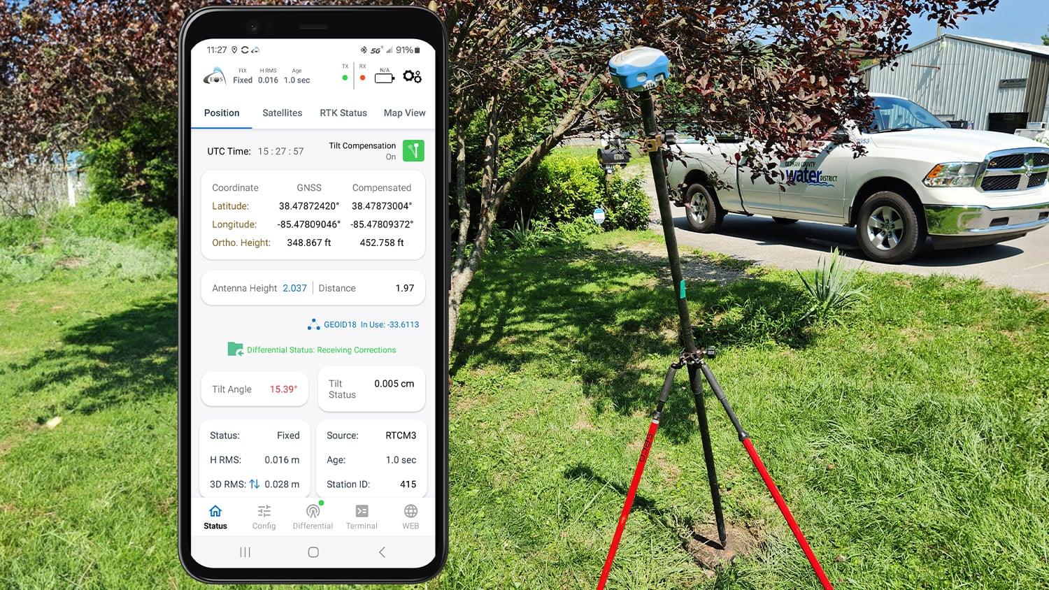 Oldham County Water District uses Skadi Tilt Compensation for high-accuracy data collection under tree canopy