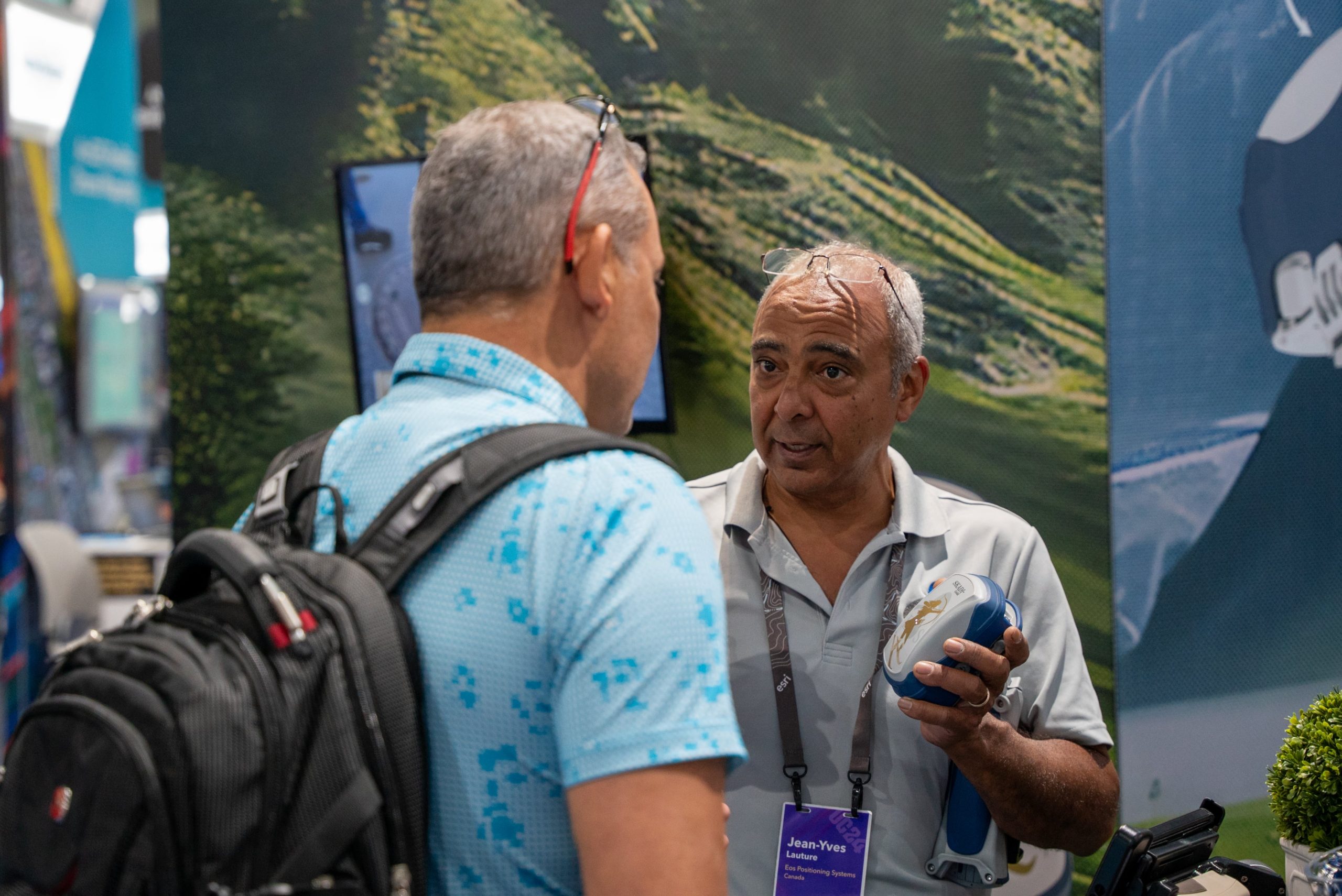 Jean-Yves Lauture, 2024 Esri User Conference UC, Skadi Gold RTK GNSS receiver, Eos booth