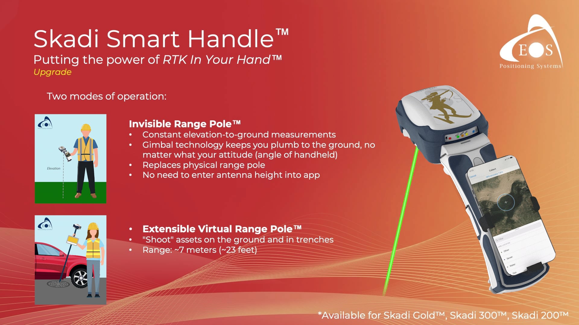 Skadi Smart Handle puts the power of RTK In Your Hand with the Invisible Range Pole and Extensible Virtual Range Pole Features