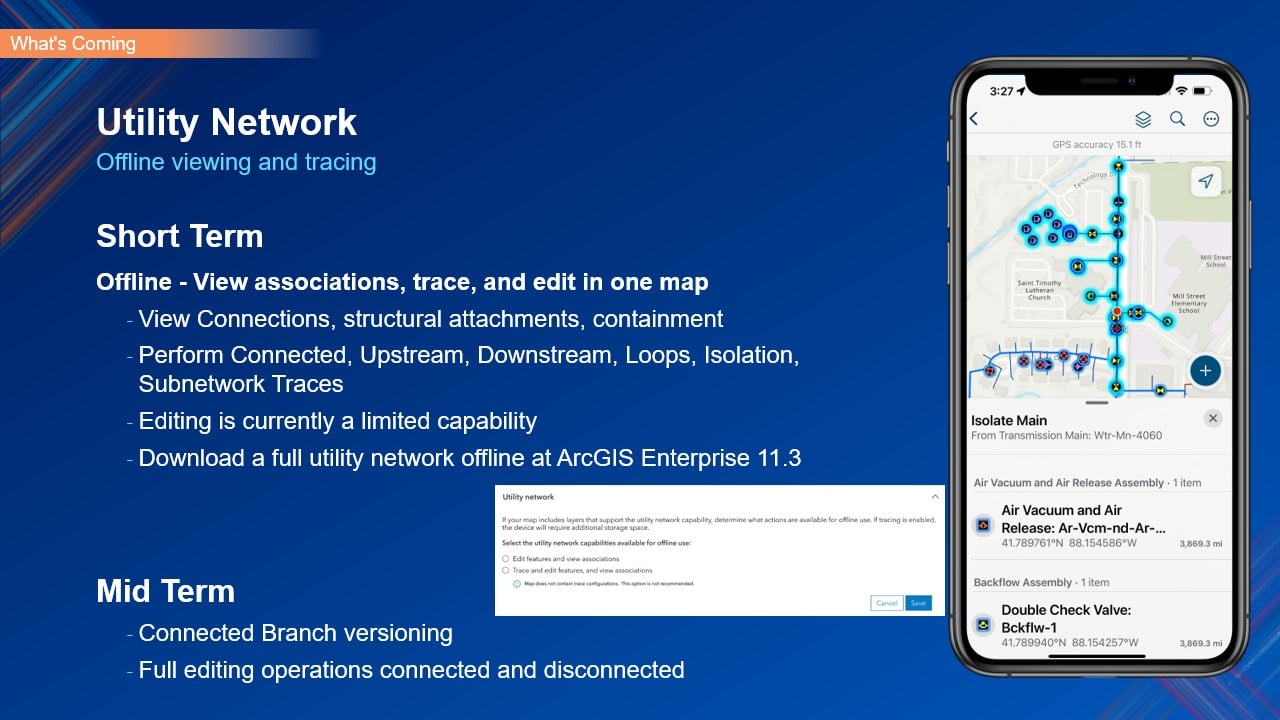 What's Coming for ArcGIS Field Maps with the Utility Network: Offline viewing and tracing