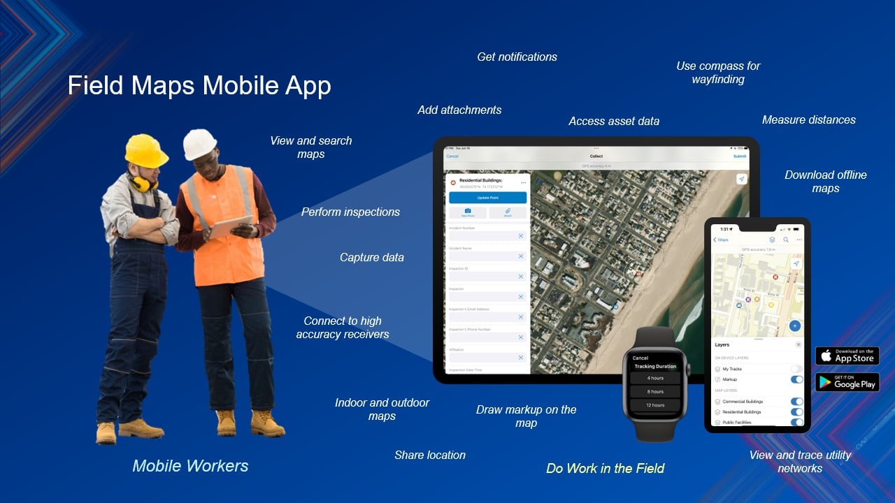 Field Maps mobile app helps mobile workers do work in the field efficiently