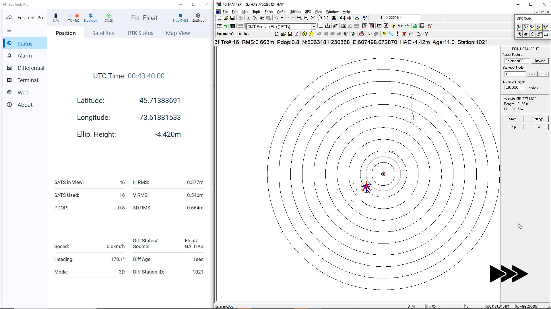 PC Mapper Calculated Position - Testing Galileo HAS in Phase 1