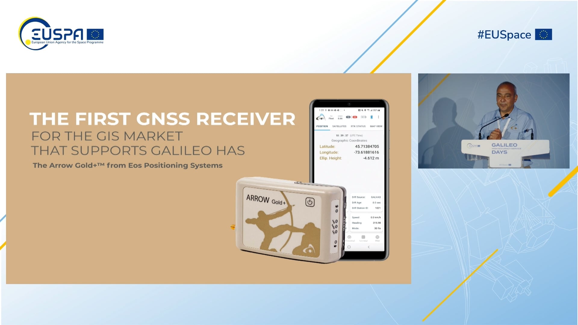 The First GNSS Receiver for the GIS Market that Supports Galileo HAS, the Arrow Gold+ from Eos Positioning Systems - Testing Galileo HAS in Phase 1