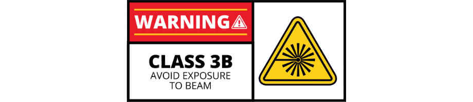 Class 3B laser safety warning label