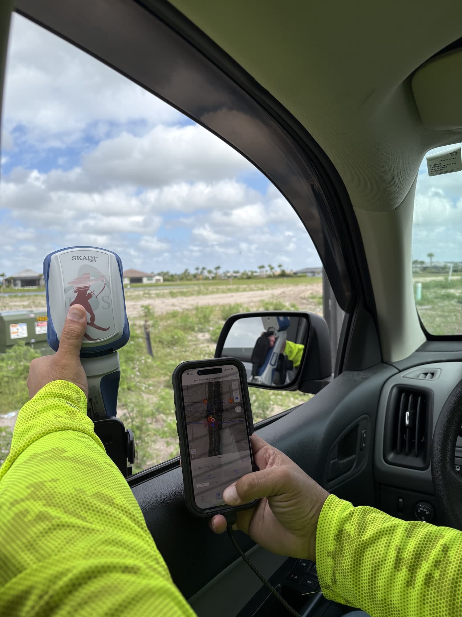 LCEC - PAD and Truck from Truck By pointing the Skadi Smart Handle from an open truck window, the team can map equipment more efficiently without sacrificing accuracy.