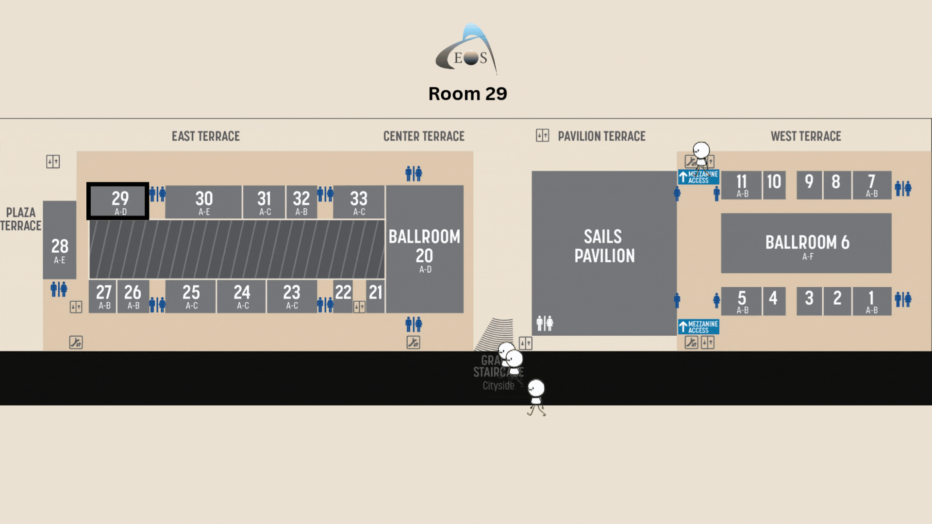 Floorplan-2026-Esri UC-Lunch 2026 Esri UC lunch floorplan Eos Positioning Systems session