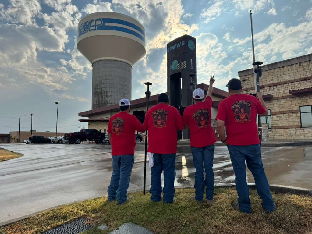 Eagle Pass Water Works System building The EPWWS GIS Team celebrates 2025 GIS Day with a team photo and their then-new Arrow Gold GNSS receivers.